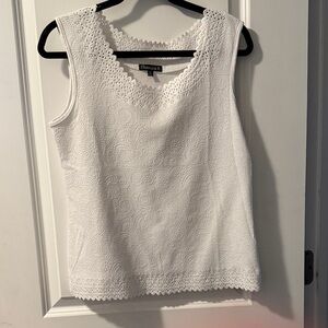 Elegant White Lace Tank Top